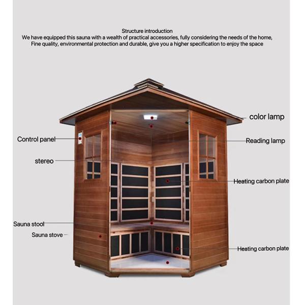 Сауна пара кабины сада на открытом воздухе, на открытом воздухе деревянная комната сауны