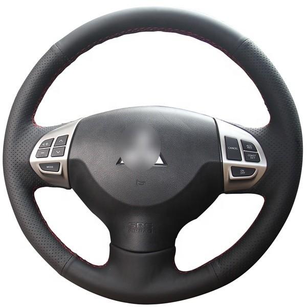 High Quality Steering Wheel Cover for Mitsubishi Lancer X 10 2007-2015 for Mitsubishi Outlander 2006-2013