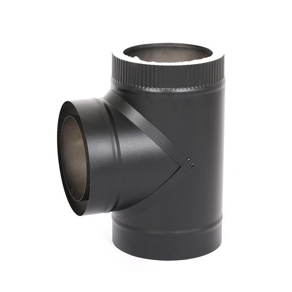 Adjustable Black Chimney Pipe Accessories Prepainted Steel Construction