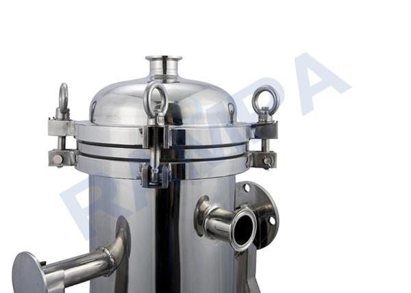 Three Cores 316L Rotary Titanium Industrial Water Filter Housing With Pulley Wheels