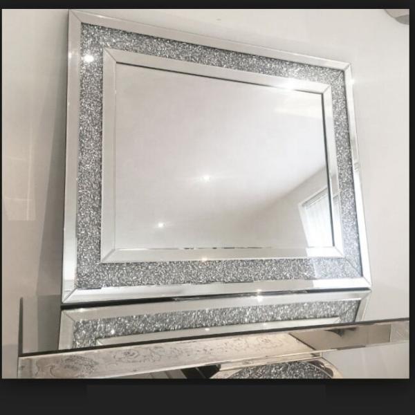 Glass LED Crystal Bedroom Wall Mirror Decorative Full Length Home Furniture