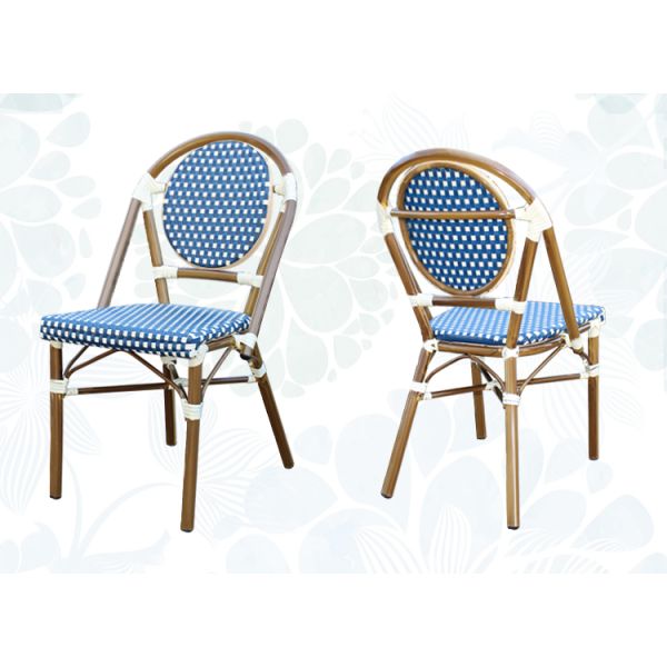 Cheap Wholesale Aluminium Frame Stacking Restaurant Furniture Garden Sets Outdoor Bistro Chairs