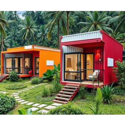 Maison de conteneurs en acier plat de 20 pieds 40 pieds Maison de conteneurs modulaires préfabriqués pour les petits espaces