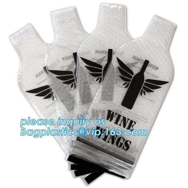 k bottom leakproof reusable wine bottle protector 3 pack bubble travel protective bag,USA Amazon WineSkin Protecto