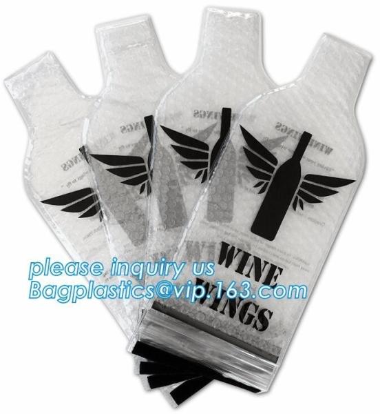 k bottom leakproof reusable wine bottle protector 3 pack bubble travel protective bag,USA Amazon WineSkin Protecto