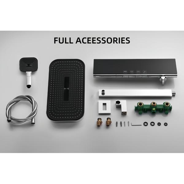 Luxury Concealed Valve Showers Four Outlets Multi Modes Spray Pressurized Chromed