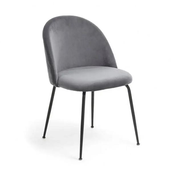 Home Velvet Upholstered Dining Chair Practical With Metal Frame