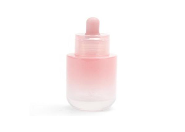 50ml Luxury Pink Essential Oil / Essence Glass Dropper Bottle For Cosmetic