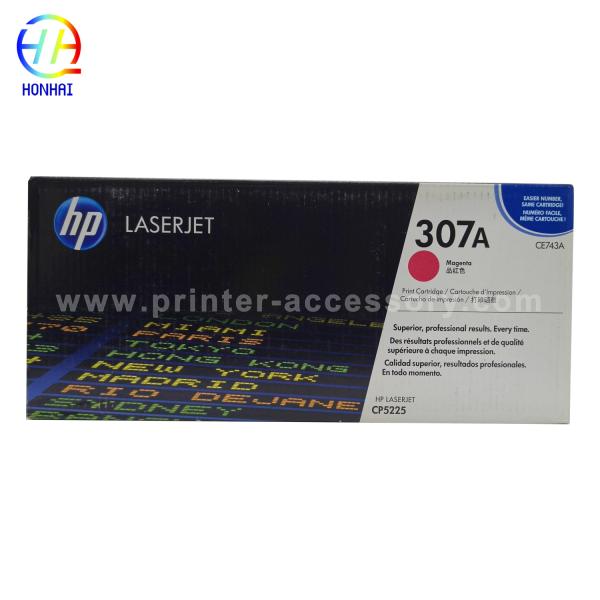 Cartucho de tóner original para HP Color LaserJet Professional CP5225dn CP5225n 307A CE740A CE741A CE742A CE743A Cartucho de tóner para impresora LaserJet