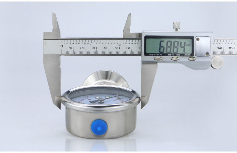 50.5/64 mm Chuck Type Diaphragm Pressure Gauges for Sanitary Industry Production Line