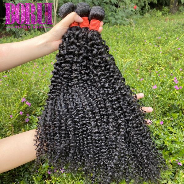 Soft  Virgin Peruvian Human Hair Jerry Curly Hair Extension Peruvian Kinky Hair Bundle