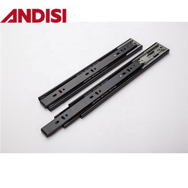 Furniture Cabinet Full Extension Telescopic Push to Open Drawer Rails Channel Ball Bearing Drawer Slides
