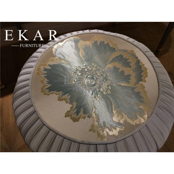 Aristo Party Beautiful bedroom Furniture Small Round Stool Wooden Fabric Dressing Chair