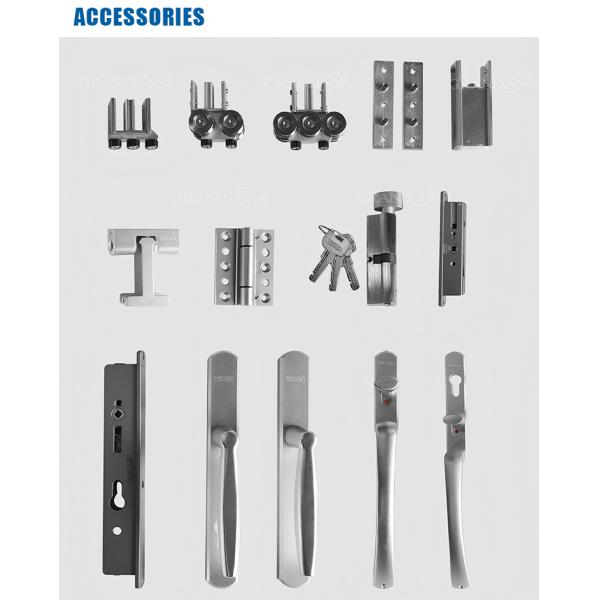 Grandsea Waterproof Hurricane Proof Aluminium Alloy Patio Glass Bi Folding Door American Bifolding Aluminum Folding Door