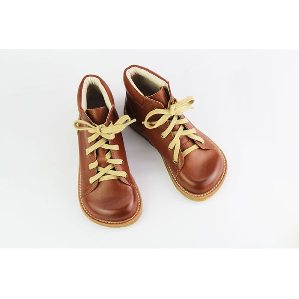 Children's Leopard Pattern Real Leather Martin Boots 16.3cm - 17.8cm Size Optional