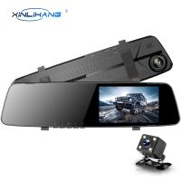 Cámara del coche de la cámara de la rociada del espejo trasero de la caja negra de 60HZ que conduce la grabadora de video 1080P