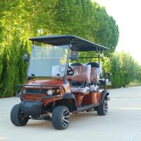 Un chariot de golf électrique à batterie au lithium de 72 v avec un moteur puissant et un grand espace de stockage
