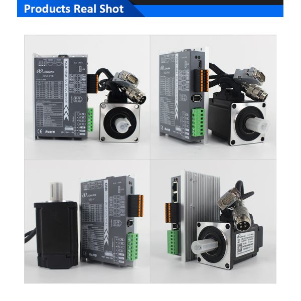 Lichuan DC Servo Motor Drivers Kit DS2-10P/R/C/E Low Voltage 1.27N.m 400W 24/48V 6/10/12/15A 3000RPM IP65