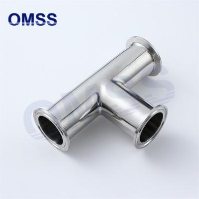 Acessórios de tubos sanitários de aço inoxidável de 7MP Tri Clamp Equal Tee