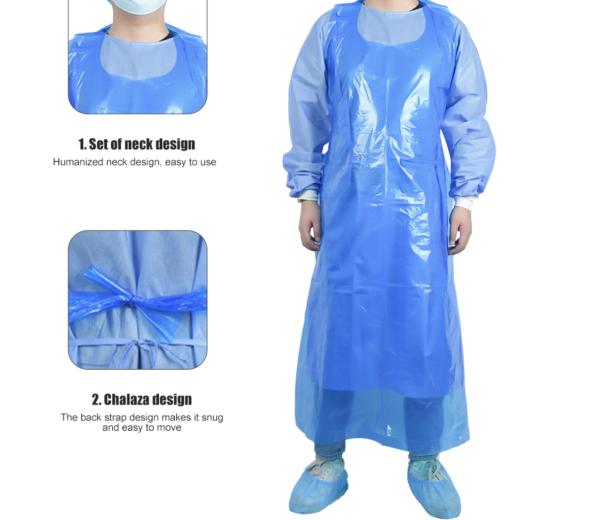 Waterproof Disposable HDPE LDPE Plastic apron for adults Customized disposable plastic apron
