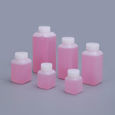 Botelhas de reagente de 125 ml de tampa de parafuso Botelhas de laboratório de plástico líquido químico