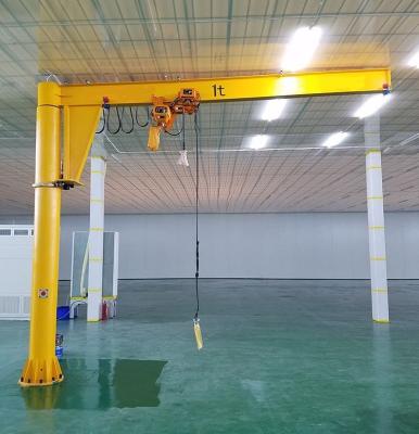 Guindaste de patíbulo ereto livre de 2 toneladas período de braço bonde 4.5-6m de um gerencio de 270 graus