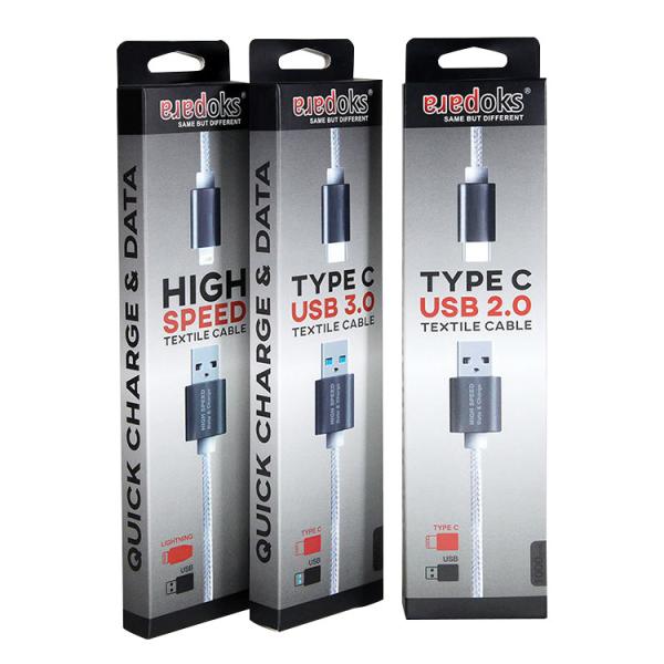 OEM Paper Box Mobile Phone Cable Connection USB Data Line Box Packaging