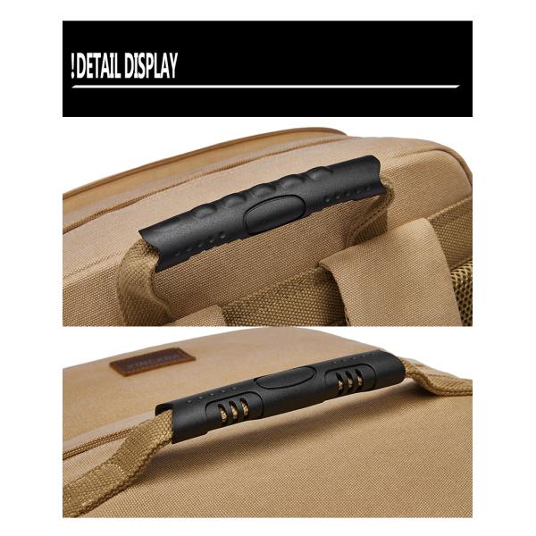 56-77 литров Винтажный холст Ноутбук рюкзак Хаки цвет водонепроницаемость