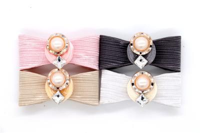 Ribbon coloured bow-tied shoe flower,Handmade footwear ornaments and flower Thread ribbon Beige ,white,black,red ,blue