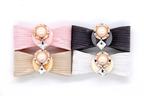Ribbon coloured bow-tied shoe flower,Handmade footwear ornaments and flower Thread ribbon Beige ,white,black,red ,blue