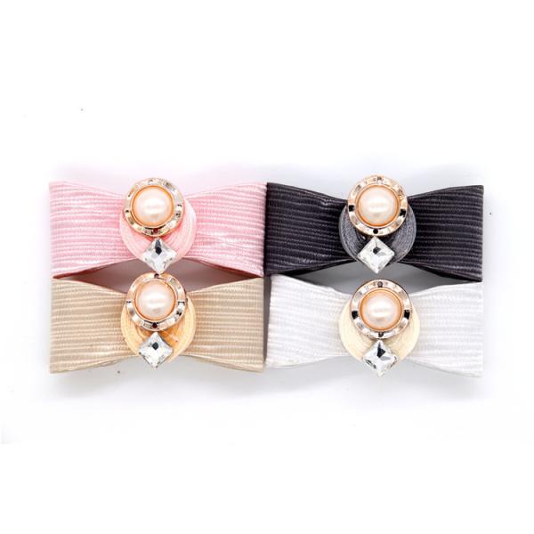 Ribbon coloured bow-tied shoe flower,Handmade footwear ornaments and flower Thread ribbon Beige ,white,black,red ,blue