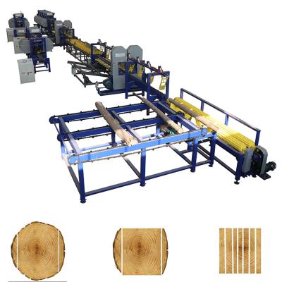 Twin Vertical Bandsaw Mill Wood Production Line 150-200CBM Per Hour