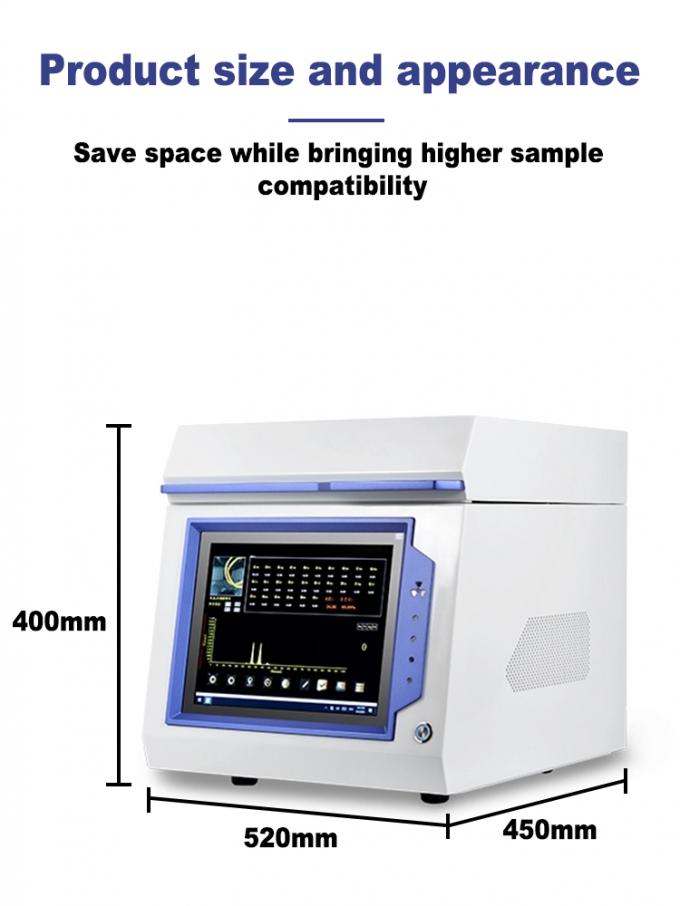 XRF Gold Analyzer with Si-pin Detector 50KV/1mA X-ray Tube and 270x260x100mm Sample Chamber for Precise Metal Analysis