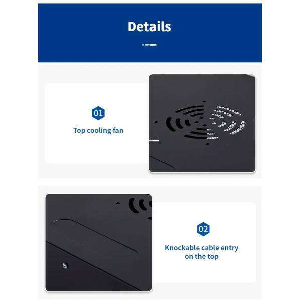 IP20 Waterproof 19 Inch 15U WALL MOUNT Network Cabinet for Customized Requirements