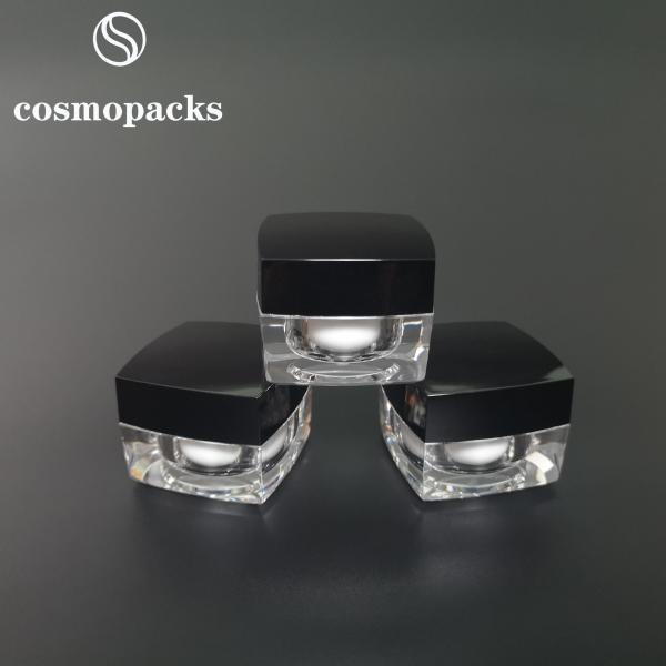 o creme cosmético quadrado claro acrílico de 15g 30g range o diâmetro de 60mm