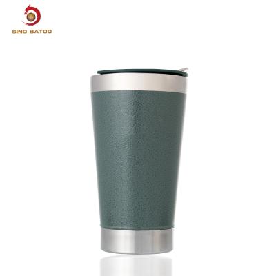 Secadora de roupa de aço inoxidável Double Wall de 16 onças, copo de aço inoxidável da cerveja com abridor