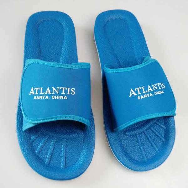 Blue Men'S Fashion Sandals , Eva Sole Slippers With Adjustable Straps