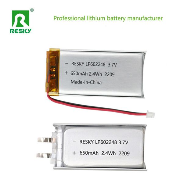 OEM Factory Solar LiPo Battery 602248 3.7V 650mAh Lithium Polymer Battery Pack for Smart Wearables