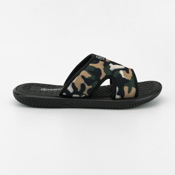 Anti Slip Woven Fabric Eva Slide Sandal Black For Men