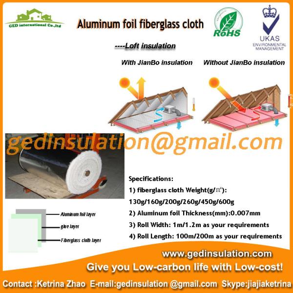 Best Sell Aluminum foil laminated fiberglass cloth heat reflective material