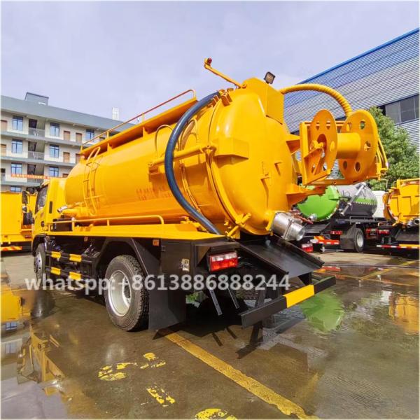 Factory Low-cost  DFAC  6000 Liters   Sewage Suction Truck   High-pressure Cleaning Truck Vacuum tank  Truck