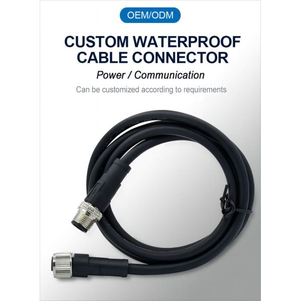 High Quality Waterproof Plug 2/3/4/5/6/7/8/10/17 Pin Assembly Cable M12 Circular Connector Cable