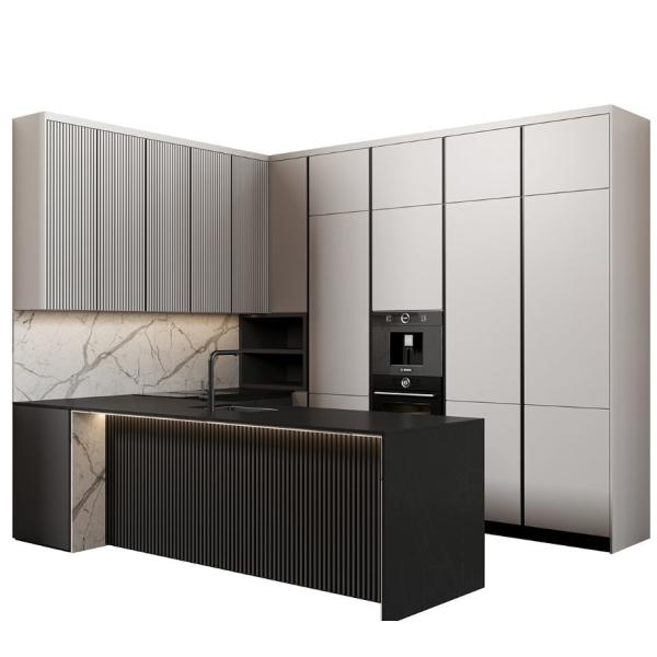 Меламинная облицовка деревянный шкаф для кухни готовый к сборке