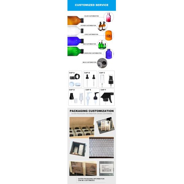 Luxury 16Oz Amber Packaging Lotion Glass Boston Bottle