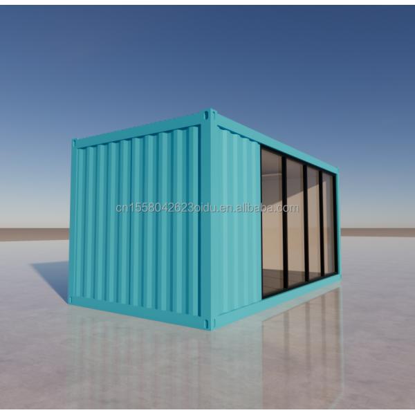 Outdoor 20ft Prefabricated Steel Structure Home House Container Flat Pack Houses Made of 50/75/100mm Wave Sandwich Panel