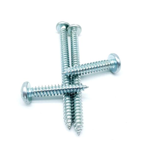 Galvanized Carbon Steel Din 7981 Phillips Drive Pan Head Self Tapping Screws For Metal