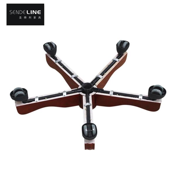 Office Boss Swivel Chair Wood Base Big Class Chair Five Star Foot Base