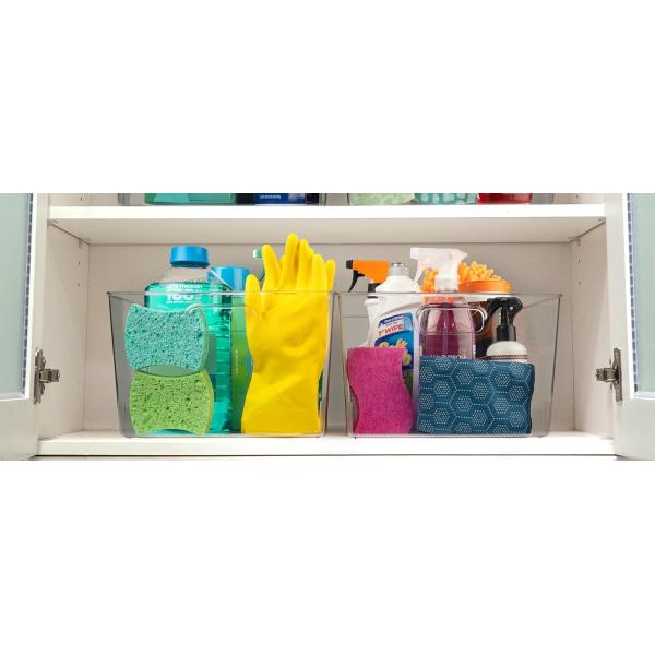 Clear Plastic Storage Bins – XL Pack Perfect For Kitchen,Fridge, Pantry Organization, Cabinet Organizers