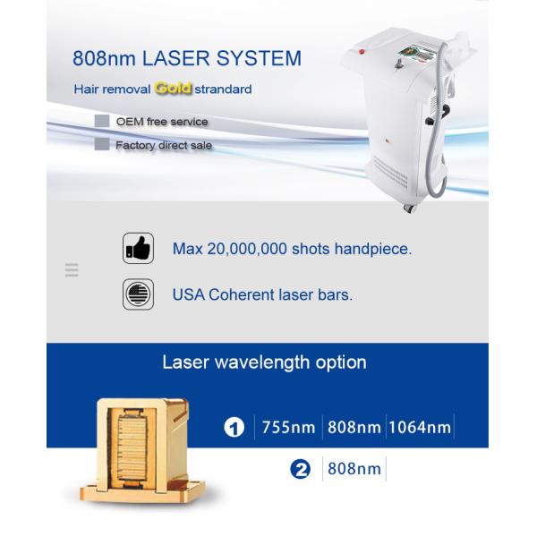 Función estable y protección Depilación máquina de depilación de diodos