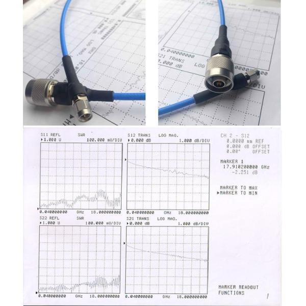 Made in Korea premium quality 18G stainless steel RF connector N male to SMA male with RG141 cable assembly